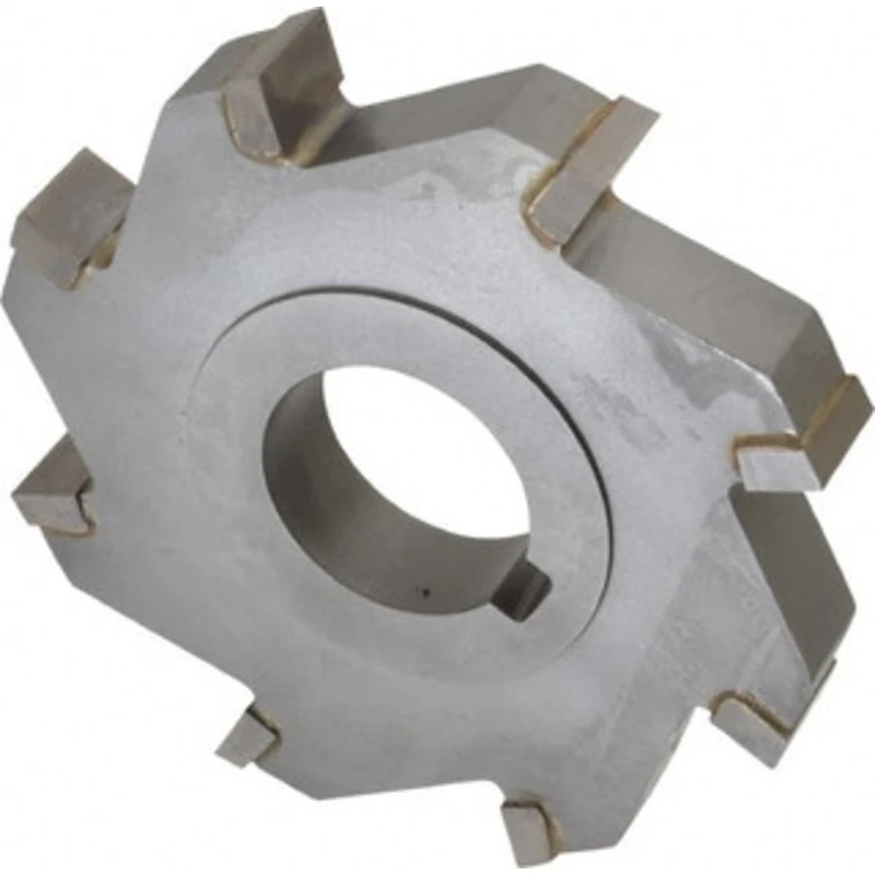 Made in USA 4 Diam x 5/8 Face Width Straight Tooth Side Milling Cutter 1-1/4 Arbor Hole, Carbide-Tipped, Uncoated, 8 ...